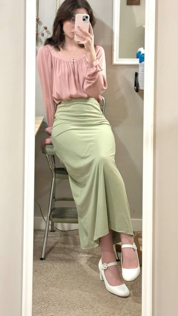 Mint Midi Skirt