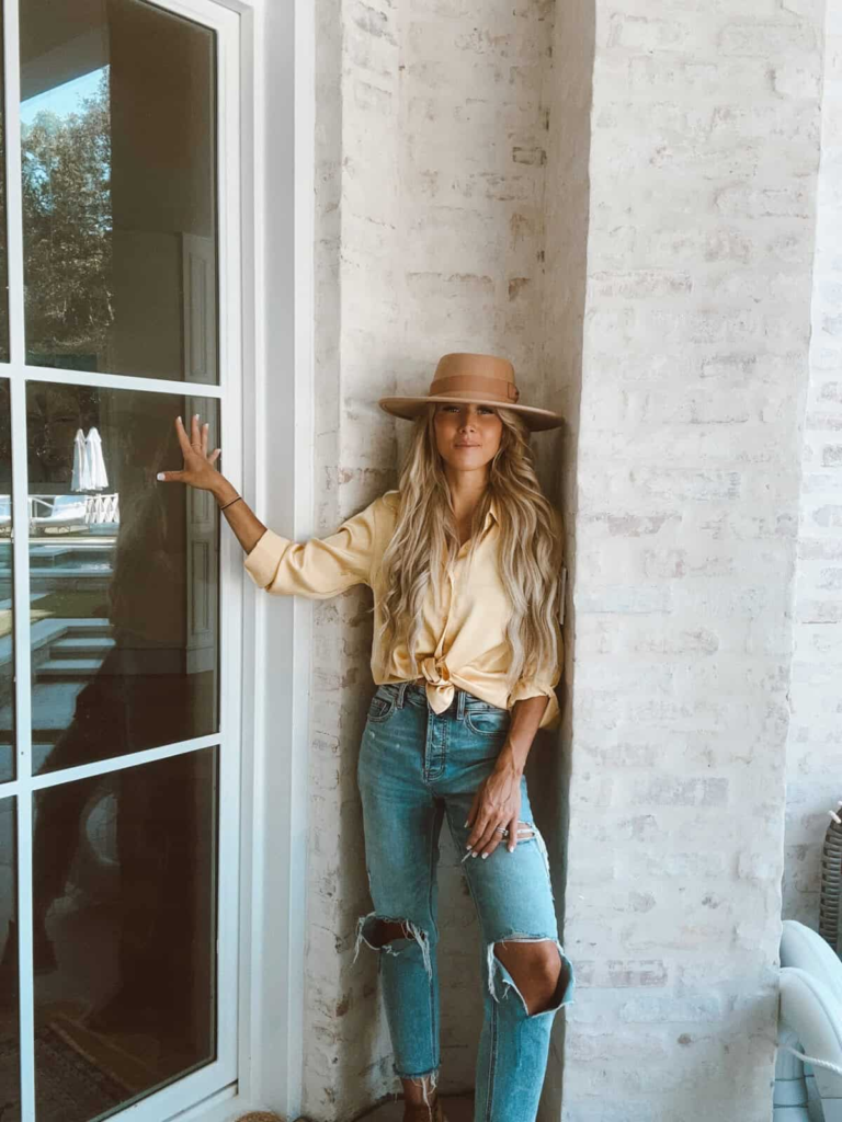 Boho Chic With Wide-Brim Hat