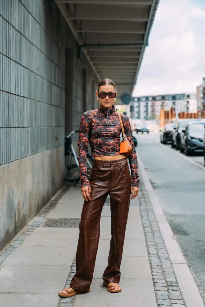 Edgy Autumn Prints And Leather