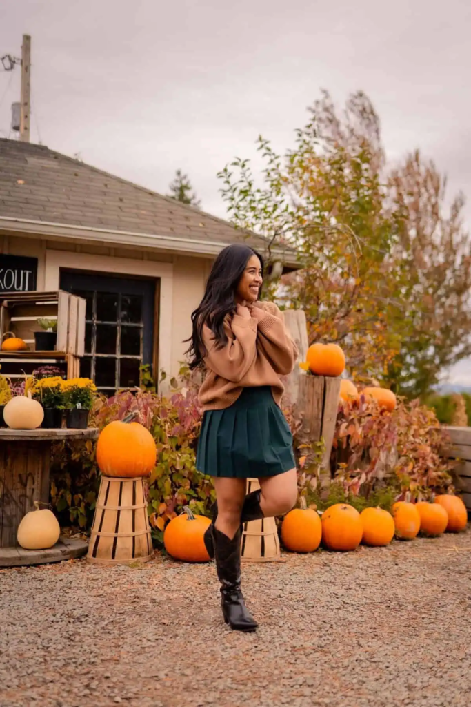 Cozy Chic At The Pumpkin Patch