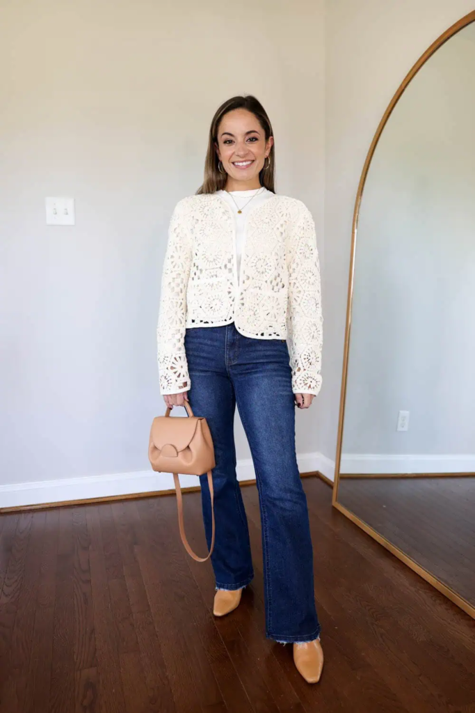 Crochet Chic Meets Denim Classic