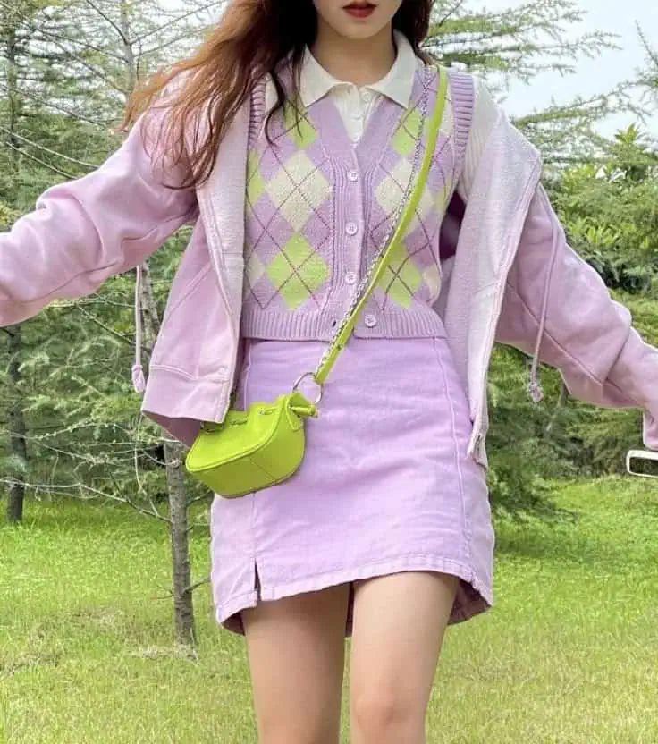 Preppy Chic In Lavender And Lime