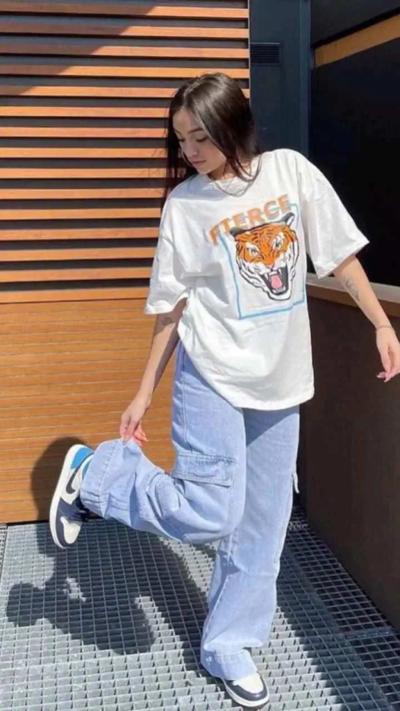 Fierce Tiger Tee And Cargo Jeans