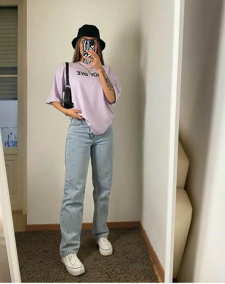 Laid-Back Lavender And Denim Combo