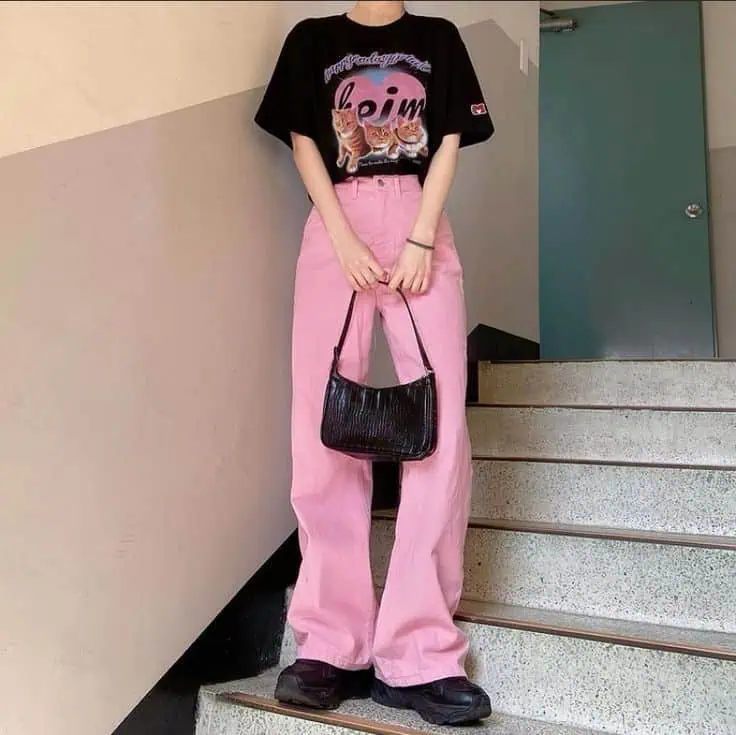 Y2K Revival With Pink Flares