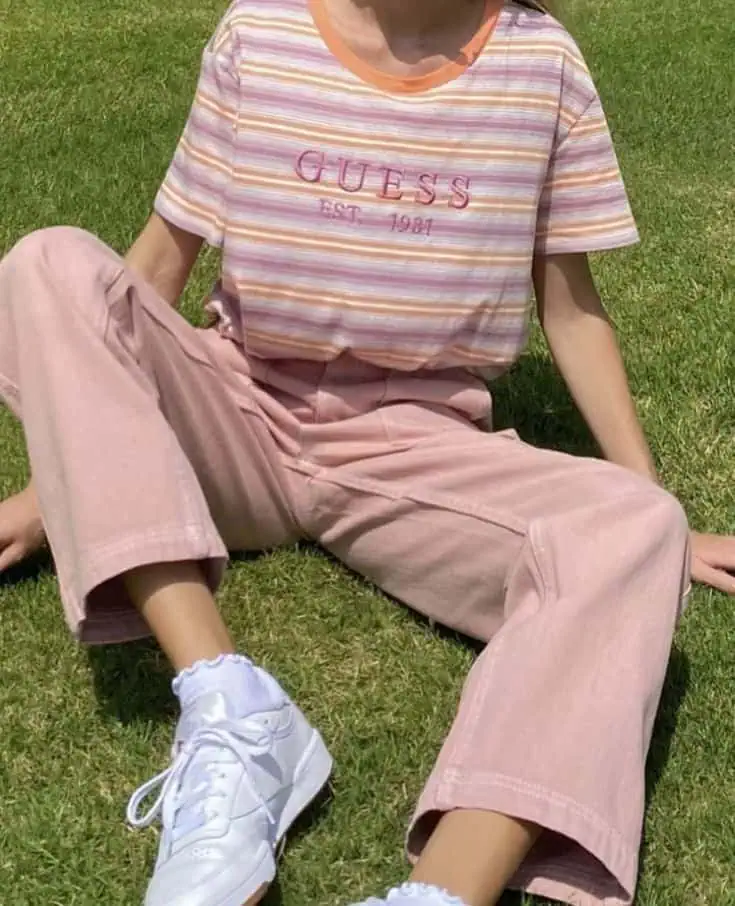 Pastel Stripes And Pink Pants