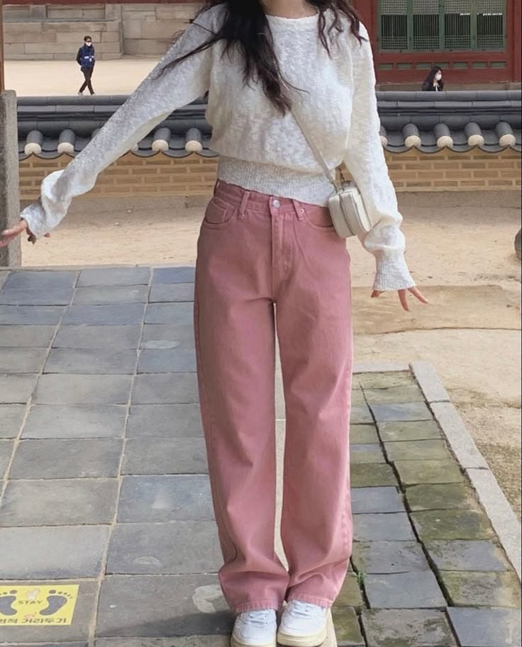 Cozy Knit And Dusty Pink Denim