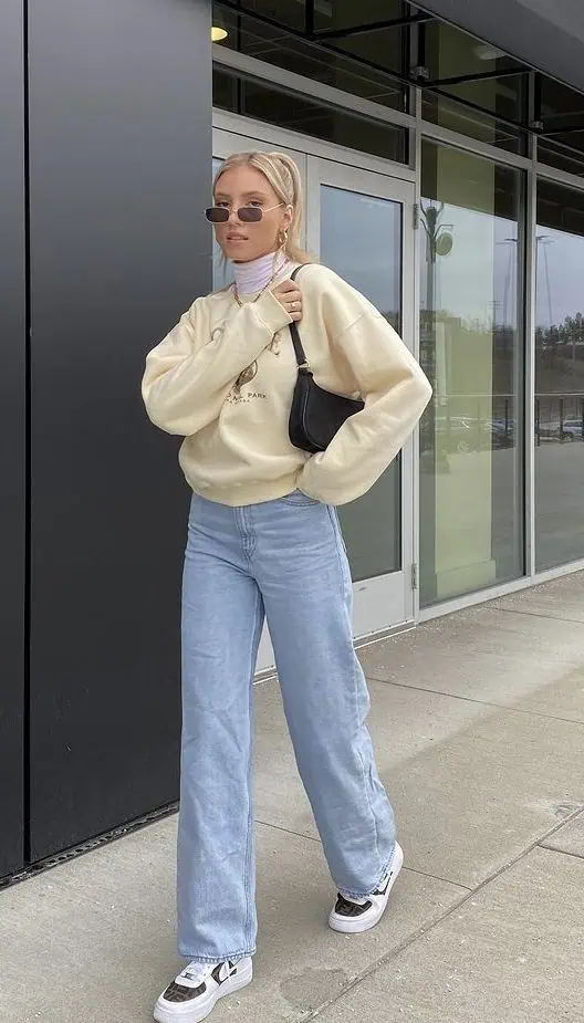 Cozy Chic In Cream And Denim
