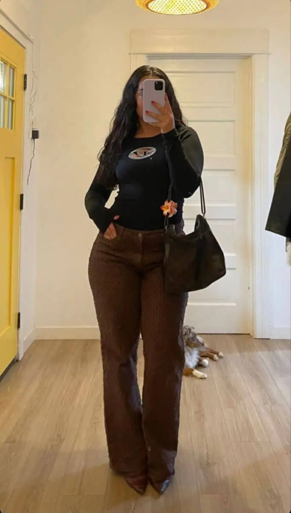 Y2K Chic: Graphic Tee And Wide-Leg Pants