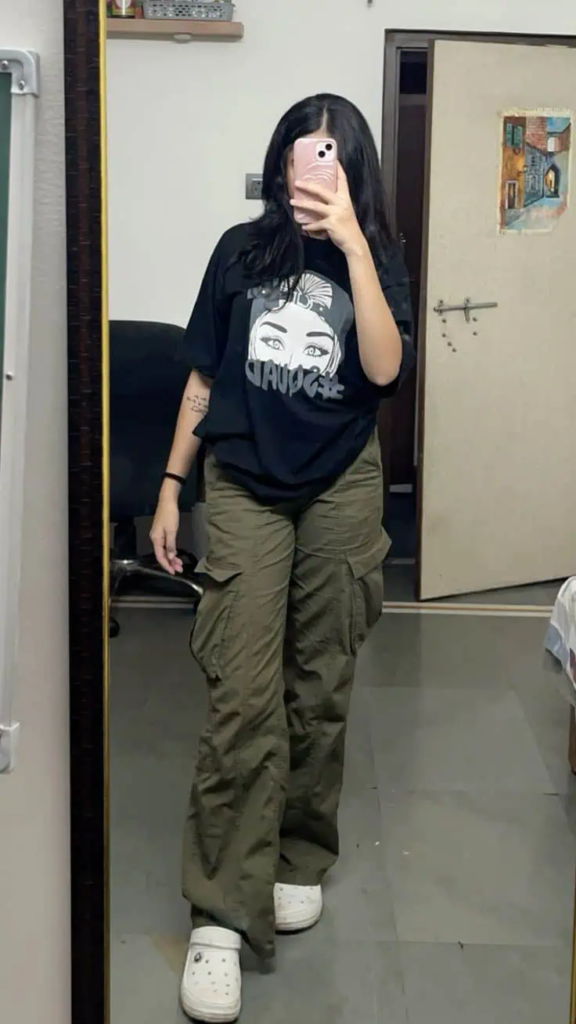 Grunge Graphic Tee And Cargo Pants