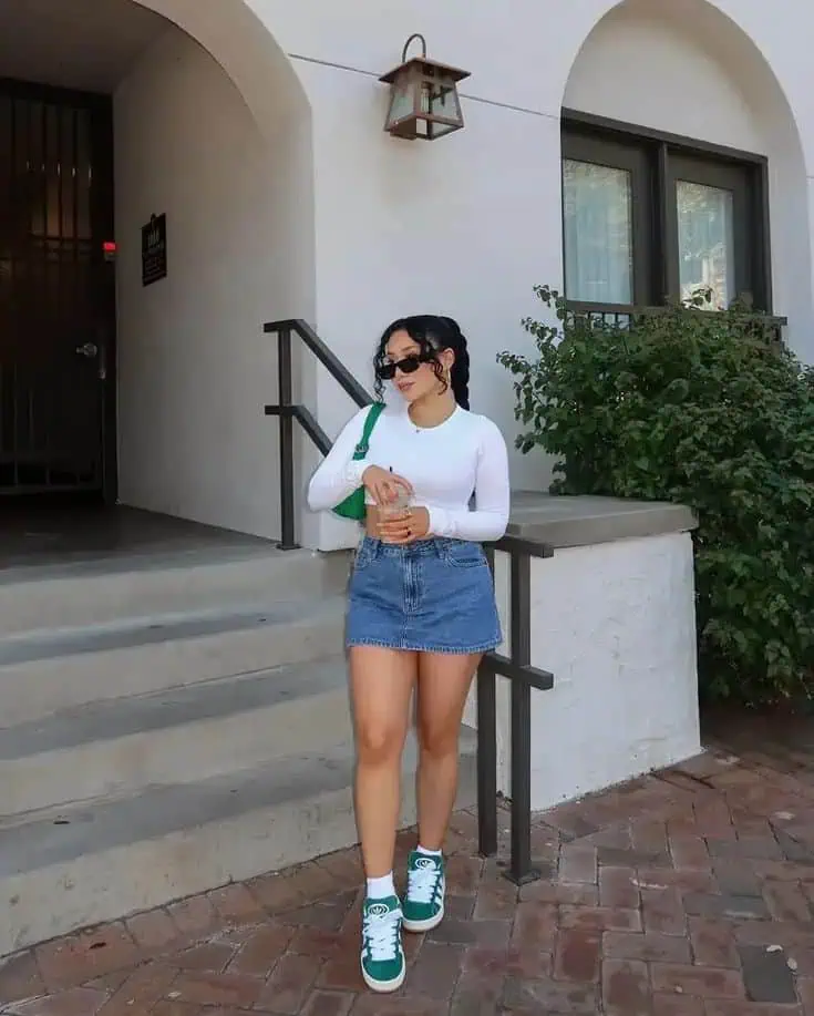 Crop Top And Mini Skirt Combo