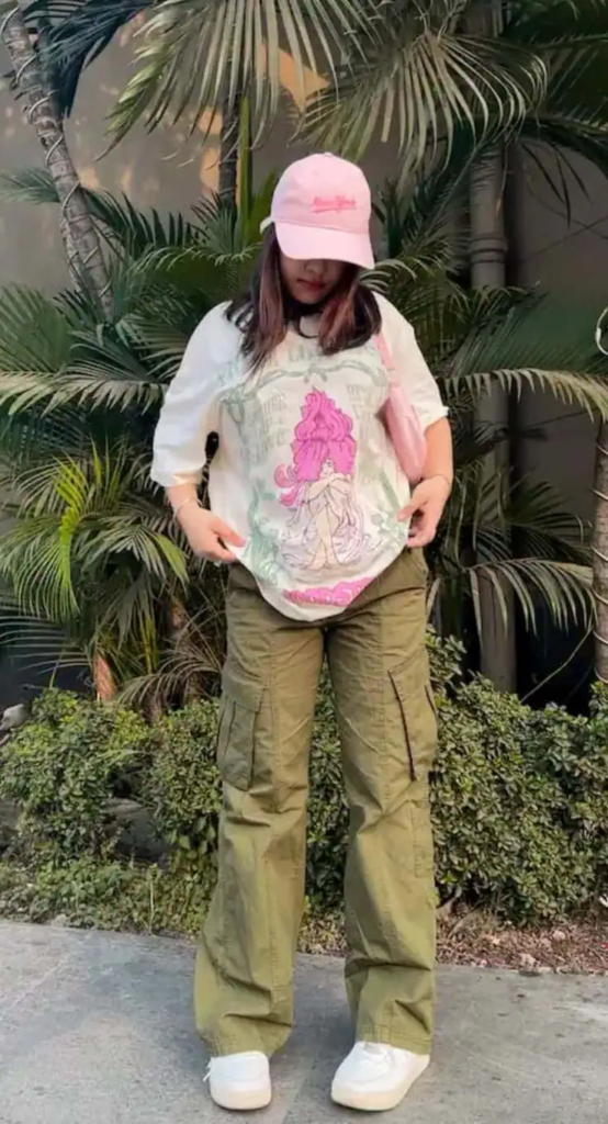 Whimsical Tee And Cargo Combo