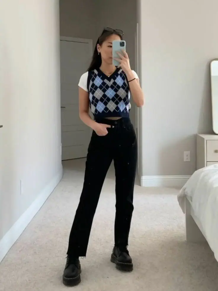 Preppy Chic Meets Edgy Cool