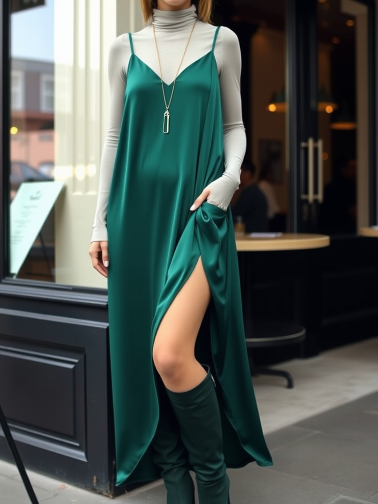 The “Slip Dress Layering” Look