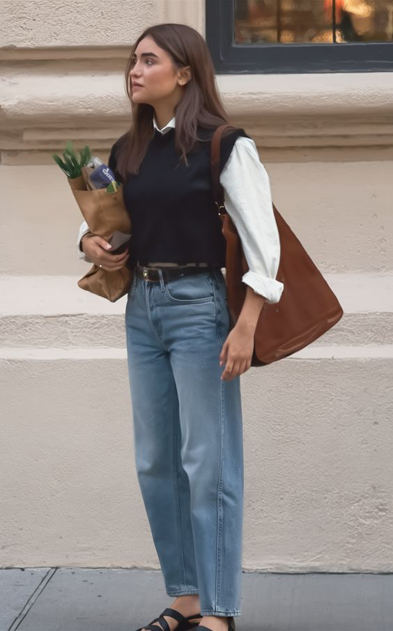 Effortlessly Chic: Layered Casual Look for a Spring Stroll