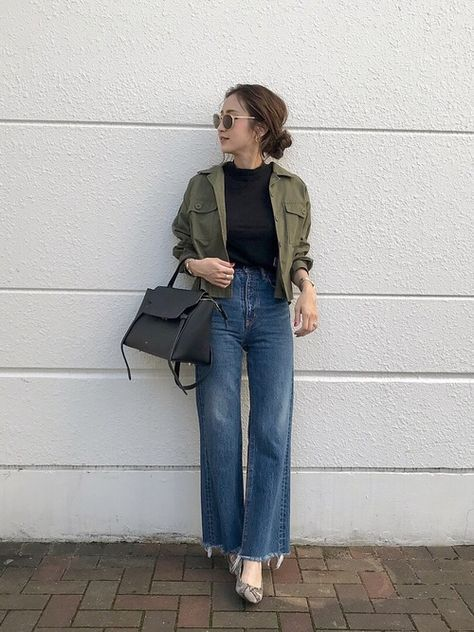 Effortless Charm with a Military Green Parka