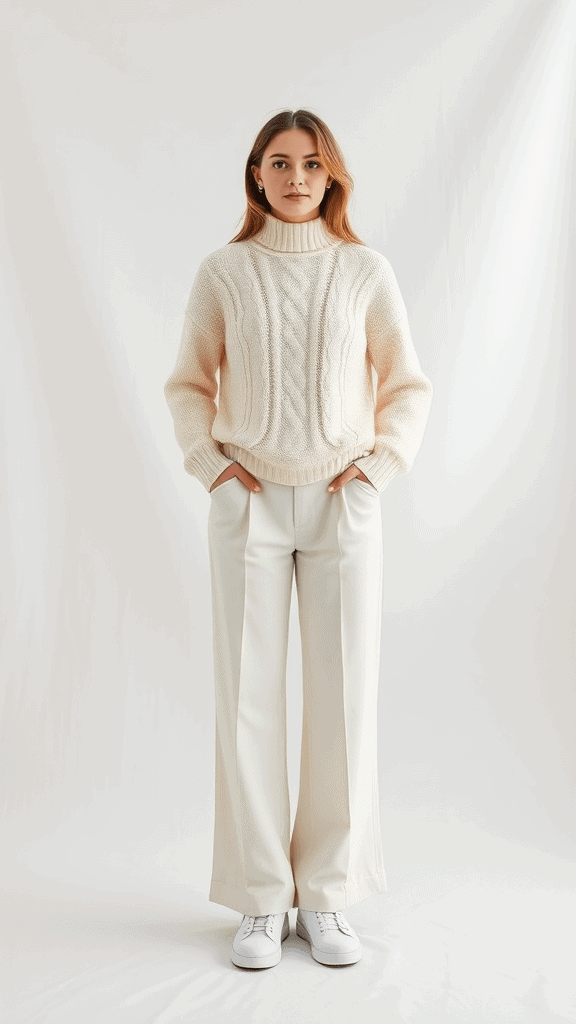 Monochrome Sweater and Trousers