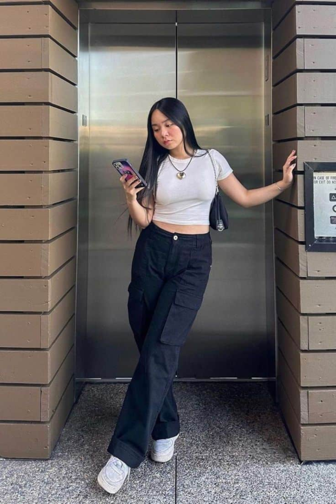 Chic Crop Top And Cargo Pants