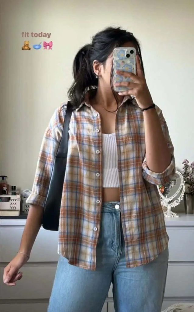 Plaid Perfection: Layered Casual Chic