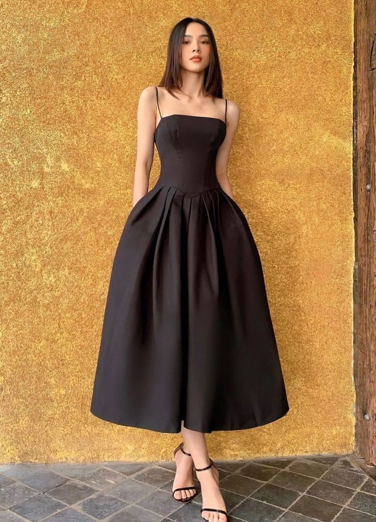 Timeless Elegance In Black Ballgown