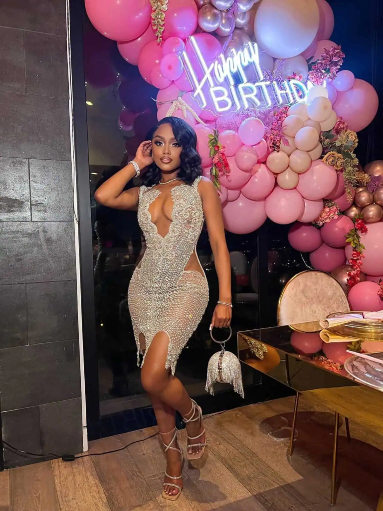 Dazzling Sheer Embellished Bodycon Dress