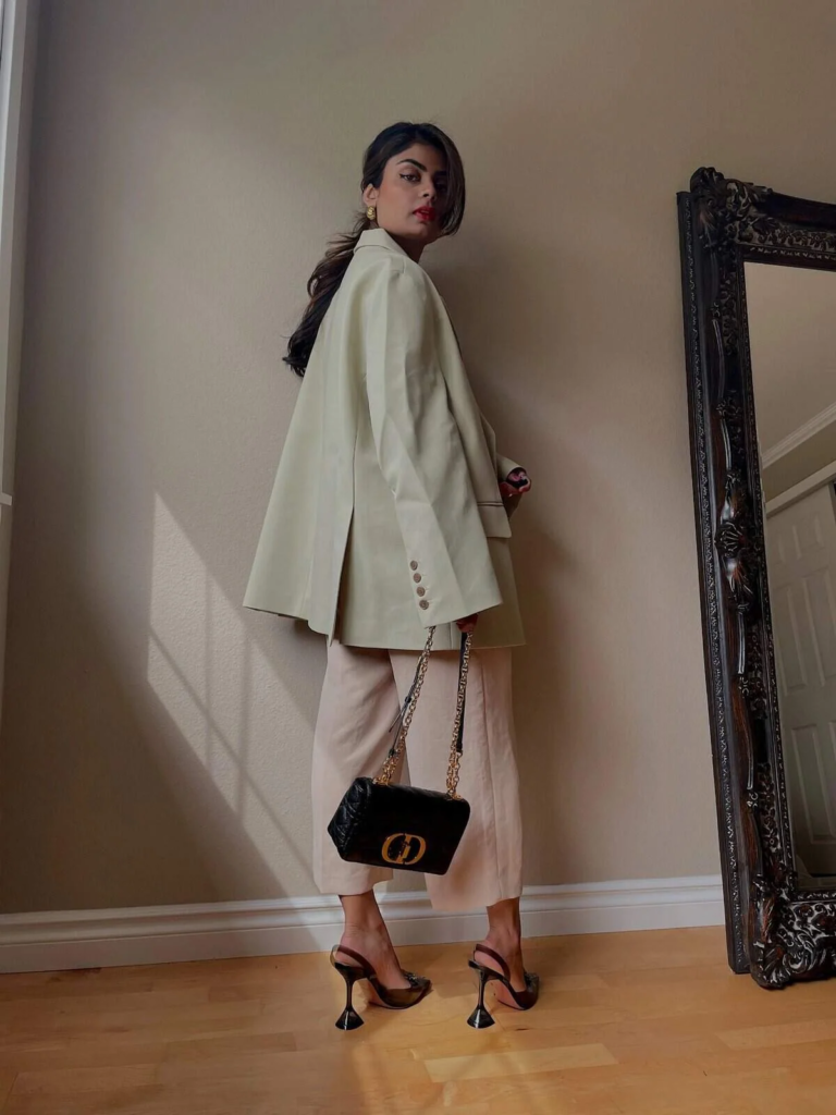 Oversized Blazer And Wide-Leg Trousers