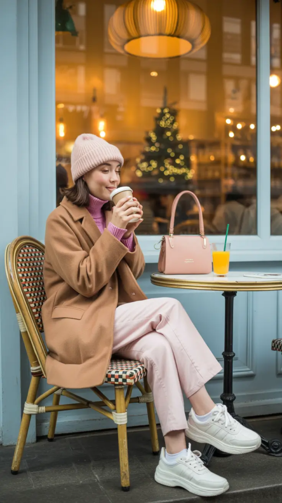 Cafe Pastels With a Cozy Beanie