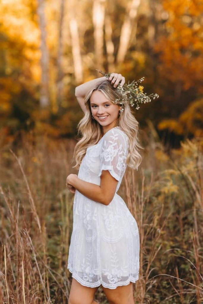 11. Whimsical White Lace Mini Dress