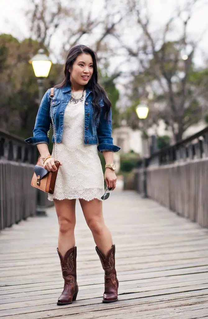 7. Lace And Denim Cowgirl Chic