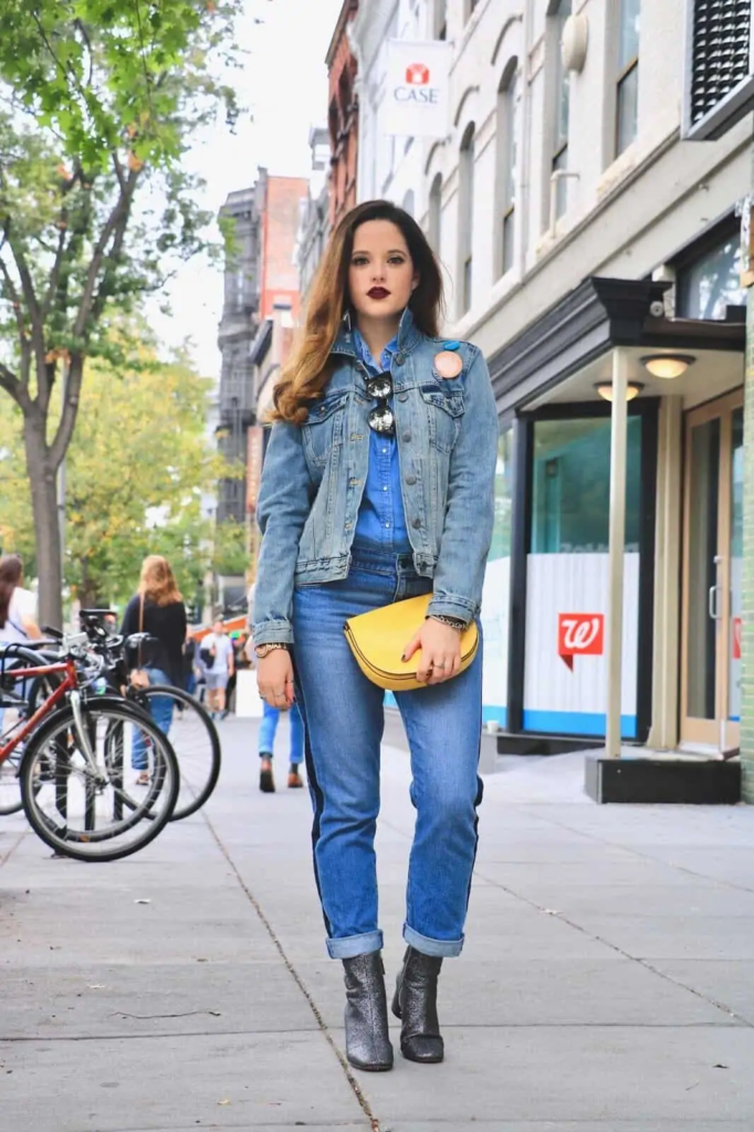 8. Double Denim With A Pop