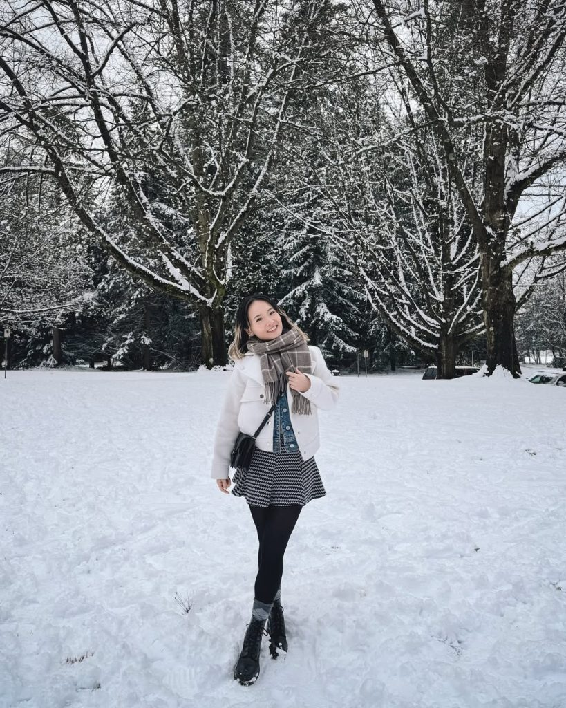 Mini Skirt with White Jacket and Scarf