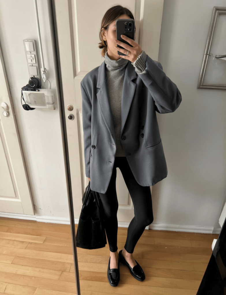 Charcoal Layers and Polished Comfort