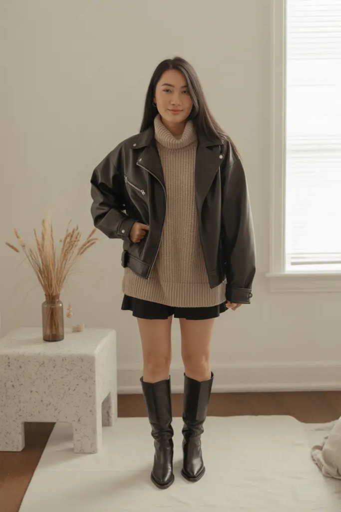 Leather Jackets and Knit Balance