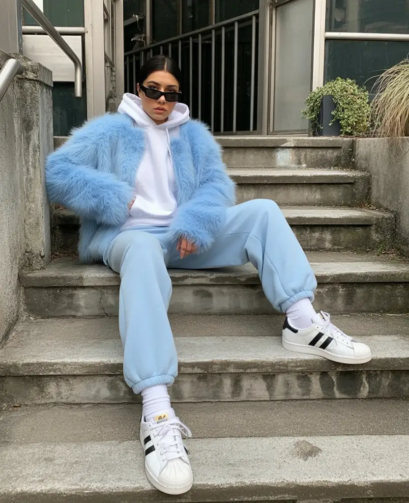 Sky Blue Streetwear Layers