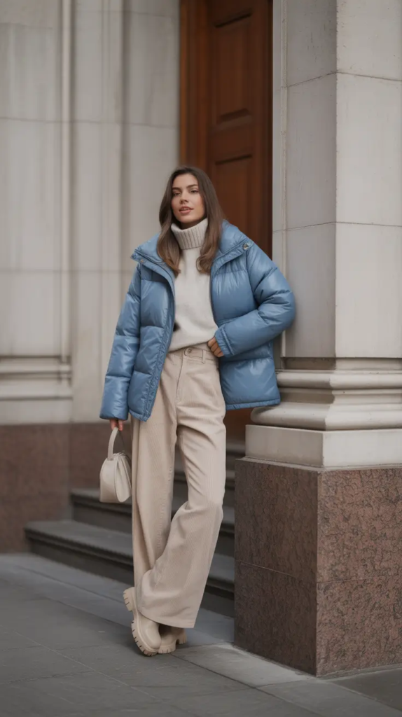 Powder Blue Puffers and Neutral Harmony