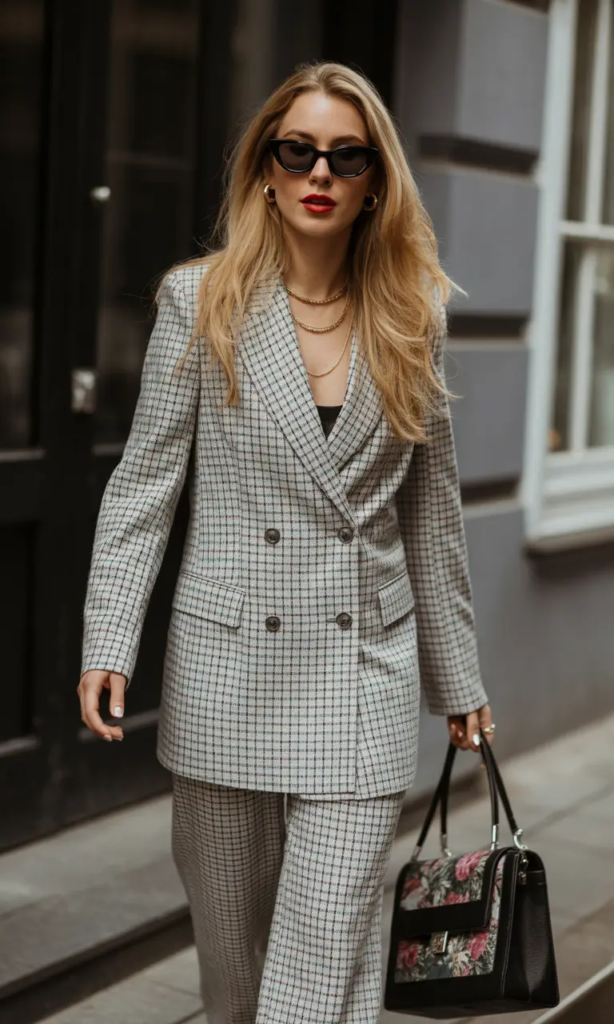 Tailored Check Suit Power