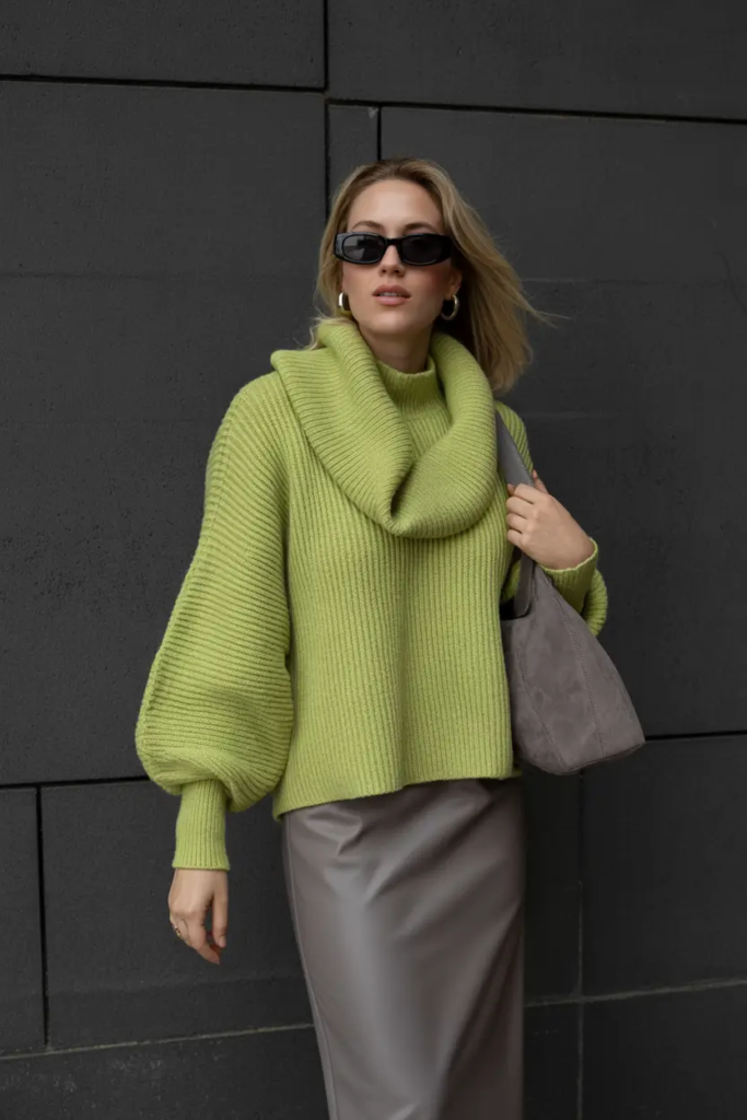 Lime Knit With Sleek Edge