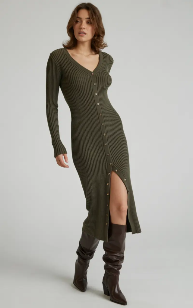 Ribbed Knit Dress Energy