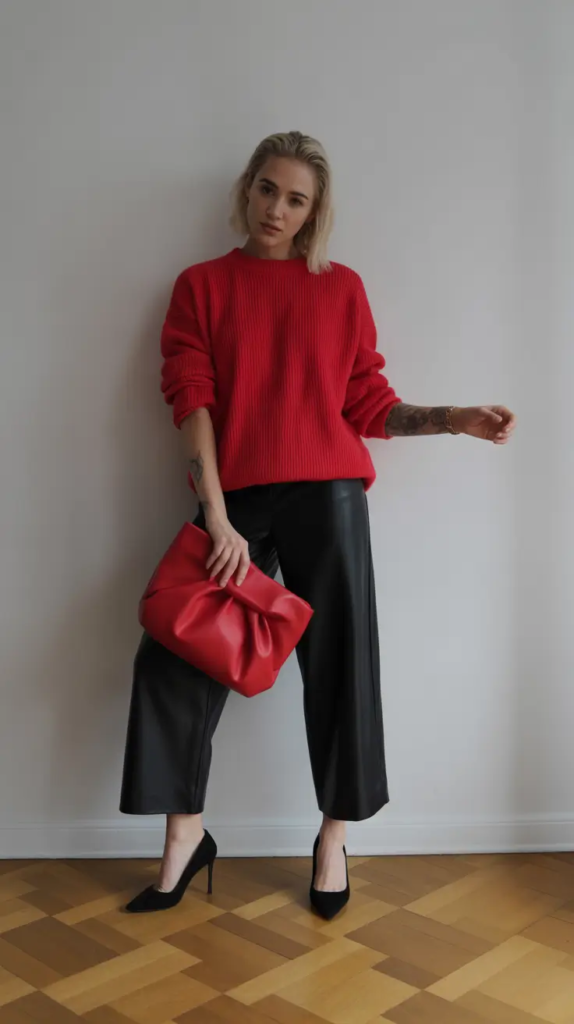 Red Knit Boldness