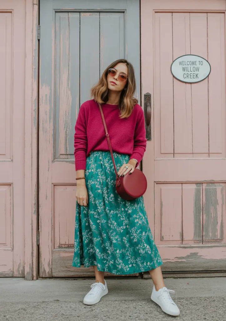 Effortless Florals and Fuchsia Warmth