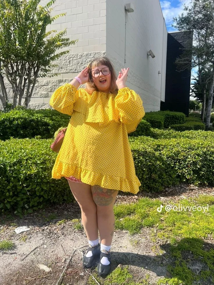 Vibrant Yellow Puff Sleeve Dress