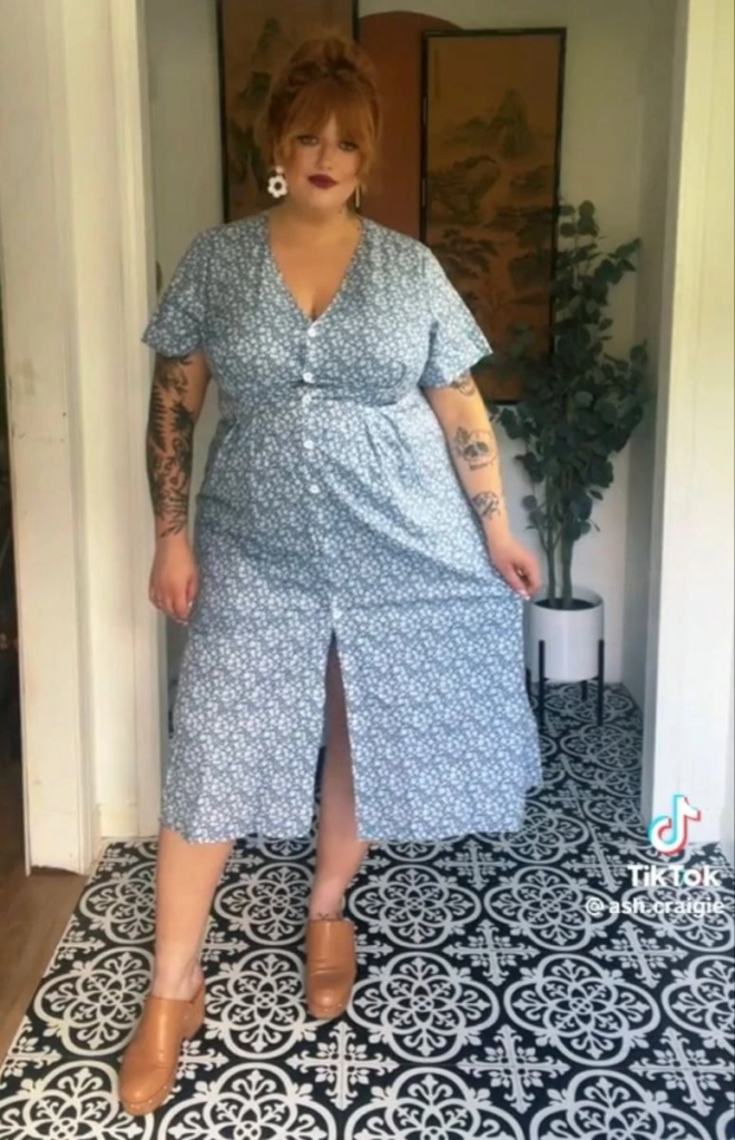 Wrap Dress with Delicate Floral Print