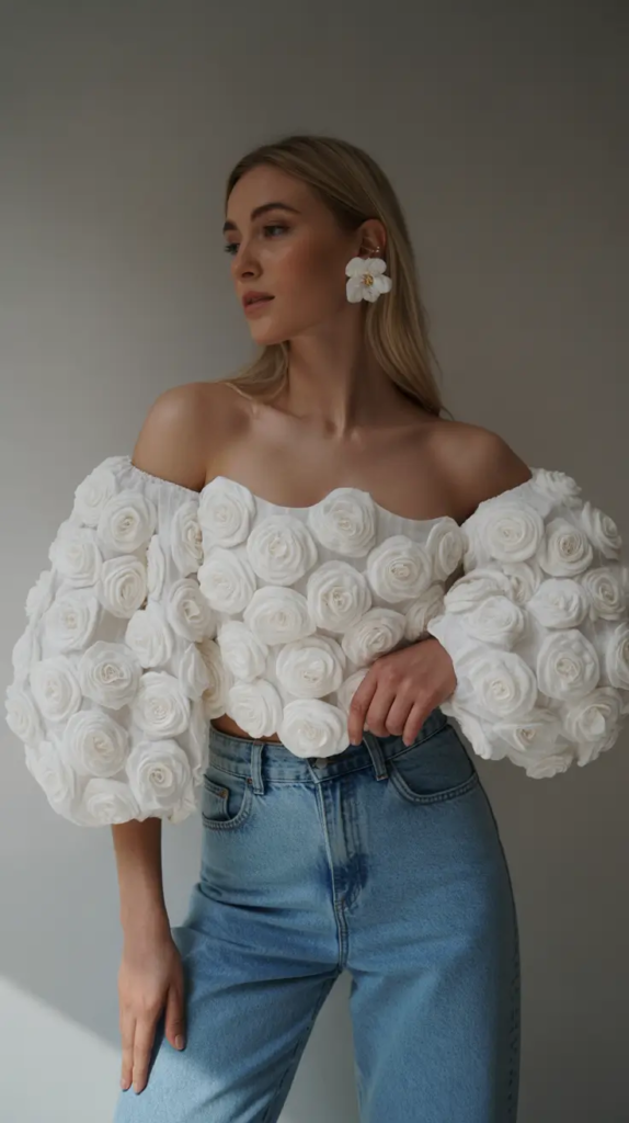 Romantic Rosettes and Denim