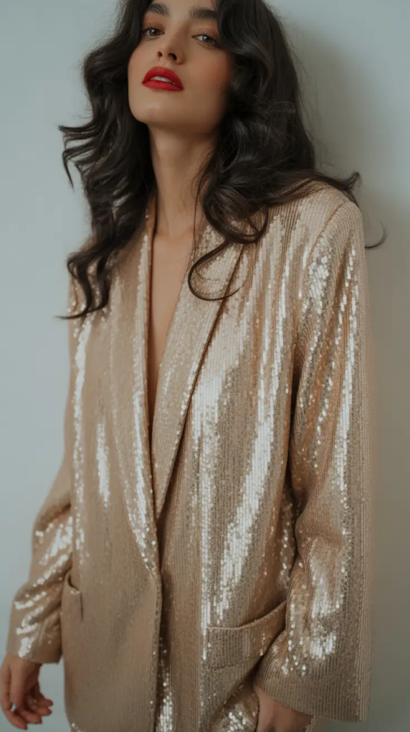 Golden Glow Oversized Blazer