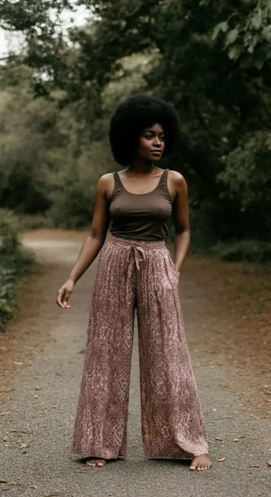 Palazzo Pants And Tankini Top