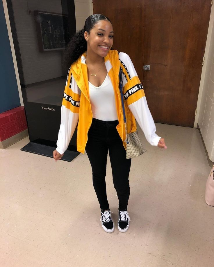 Sporty Chic In Yellow And White