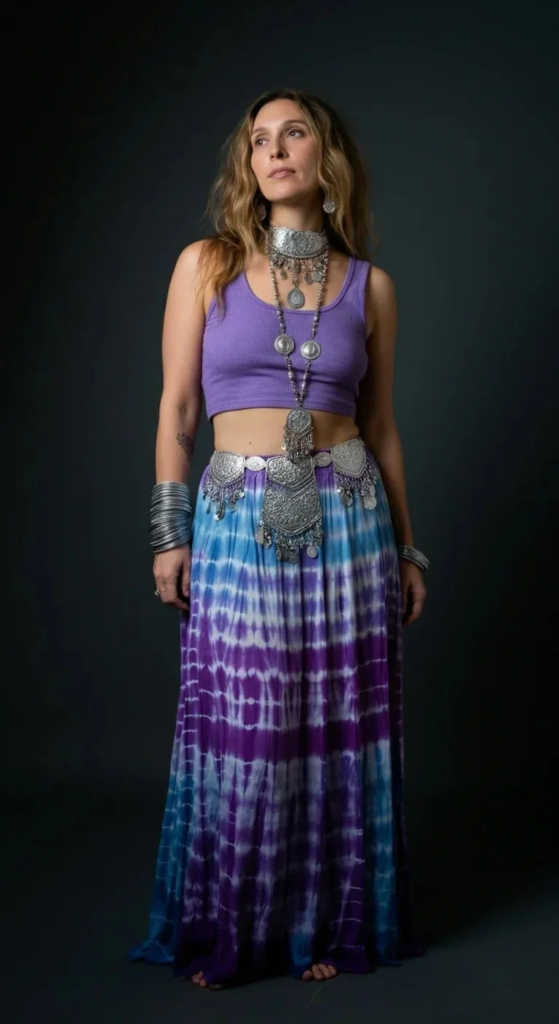 Tie-Dye Maxi Skirt Set