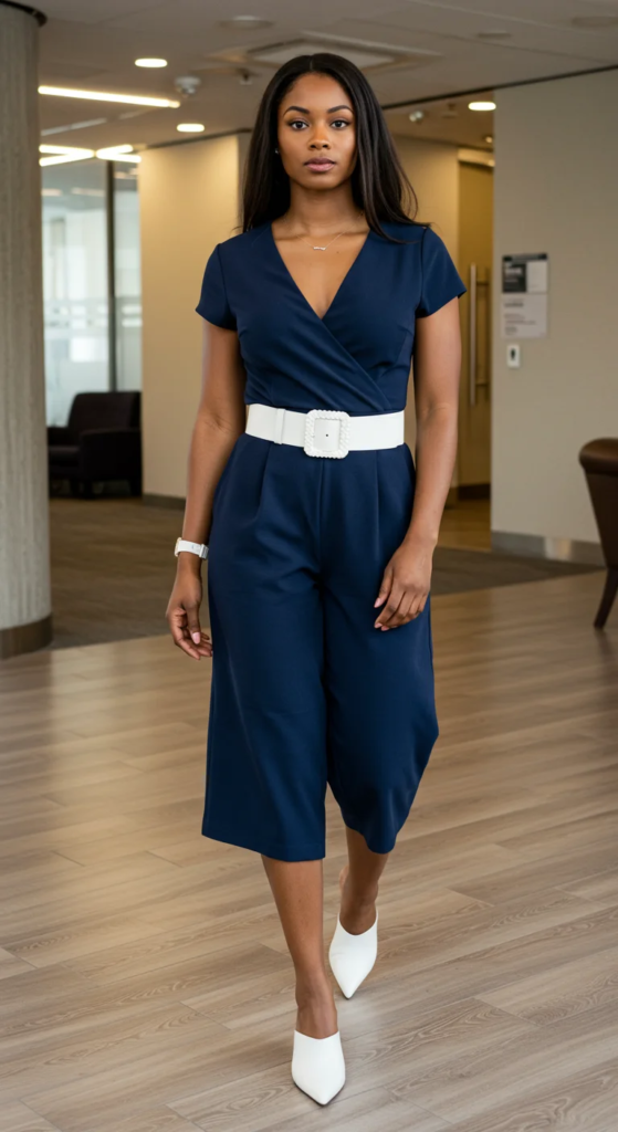Culotte Jumpsuit and Statement Belt