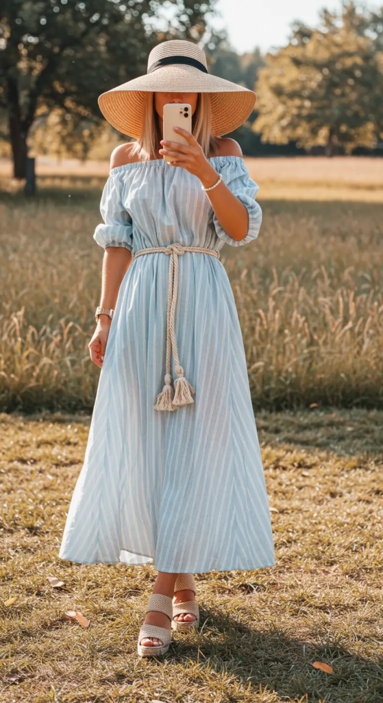 Off-Shoulder Maxi Dress