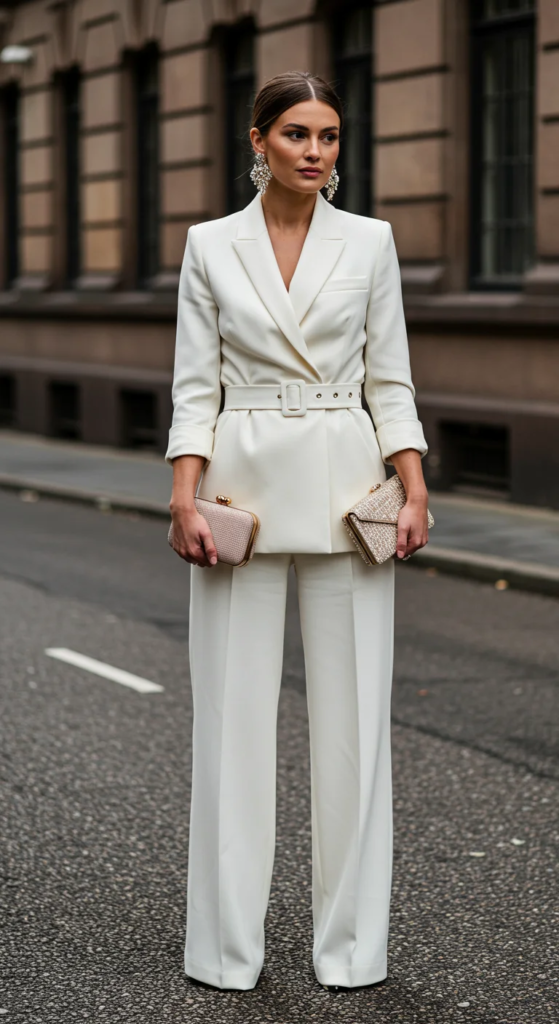 Tailored Jumpsuit with Wide-Leg Pants